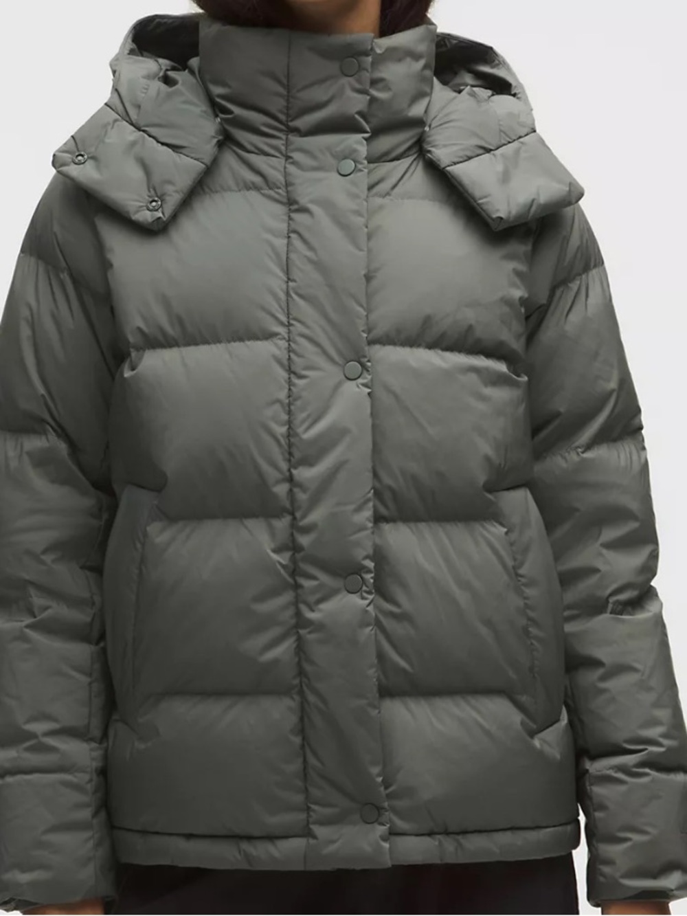 Women's Wunder Puff
600-Down-Fill Quilted Hooded Puffer Jacket - Sage Green